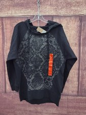 DKNY Women's Black Long Sleeve Hoodie Size Medium