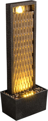 Outdoor Waterfall Fountain, Large Outdoor Water Fountain for Garden & Patio, 35.