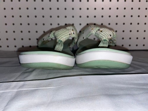 Infradito Clarks Arla Glison verde calabrone tessuto taglia 9 - Foto 2 di 8