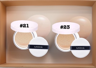 Missha Magic Cushion, 21 Light Beige, 23 Natural Beige,NIB/Sealed, Exp 2026/2027