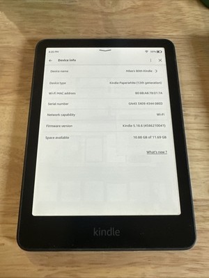 Amazon Kindle Paperwhite 12th Generation 16GB 7-inch Black E-Reader