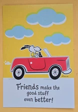 Peanuts "Snoopy" Greeting Card (+ Envelope 4.5x6.5"). 
