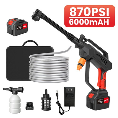 #ad #ad Cordless Pressure Washer 800W Portable Power Washer 6in1 Adjustable Nozzle 6.0Ah $56.99