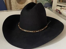 Rodeo King 5XXXXX Beaver Cowboy Hat Western Wear Men's Size 7 3/8 Black