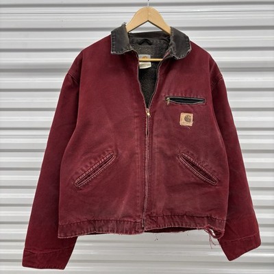 Vintage Carhartt Crimson J97CRI Detroit Jacket | eBay