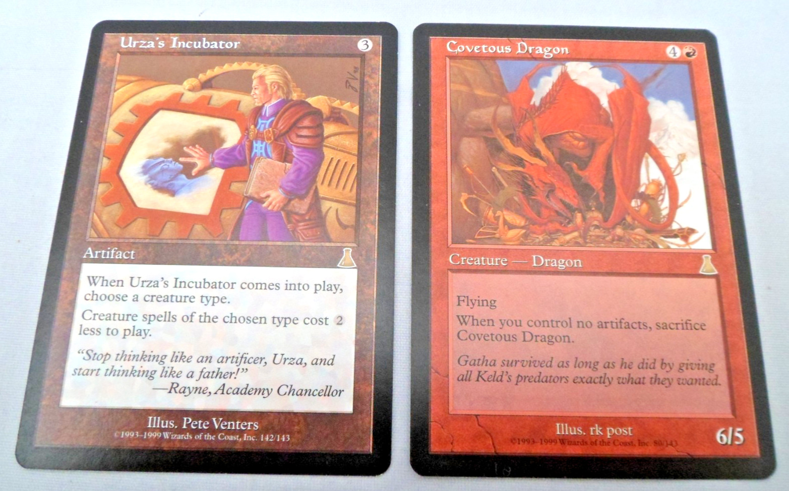 Urza’s Incubator + Covetous Dragon (NM/NM-LP) Destiny MTG Magic the Gathering