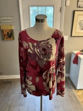 Talbots XL Floral Print Sweater