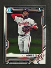 2021 BOWMAN DRAFT CHROME 1ST WASHINGTON NATIONALS - T.J. WHITE #BDC-157
