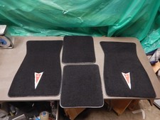 Set 1964 1973 Pontiac Logo Floor Mats 66 67 Grand Prix Gto Black Carpet