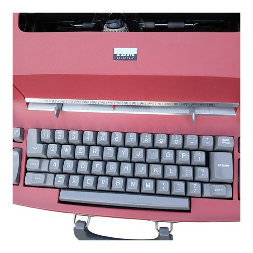 Macchina da scrivere elettrica vintage ROSSA IBM Selectric I modello 72 TESTATA FUNZIONANTE E PULITA anni 60 - Foto 12 di 13