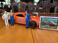 1980 Mego Dukes of Hazzard GENERAL LEE Bo & Luke Duke Boss Hogg Hog  +card 37