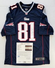 Aaron Hernandez Signed New England Patriots Jersey JSA LOA #81 Florida Gators TE