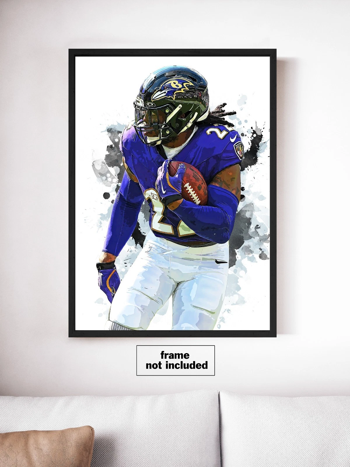 Derrick Henry Baltimore Ravens Vertical Poster - Sports Print for Man Cave