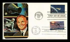 US COVER PROJECT MERCURY SPACE & LINDBERGH FLIGHT FDC COMBO PASTED ON CACHET