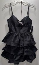 CITY STUDIO Juniors Sz1/2 Little Black Dress Sleeveless Short Fit + Flare formal