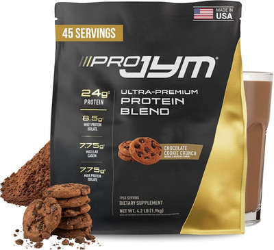 Pro JYM Chocolate Cookie Crunch Protein Powder - Whey Protein Isolates, Casein,