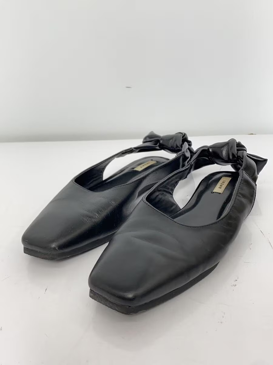 Ameri Flat Pumps Back Ribbon L Blk J7j38 - image 2
