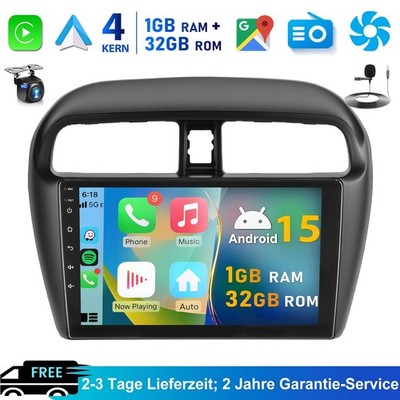 Für Mitsubishi Mirage Space Star Autoradio CarPlay Android GPS Navi mit Mik KAM