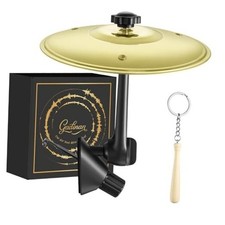 Mini Car Drum Cymbal For Car Air Vent Gold   Crash Cymbal Dashboard 1 Pack