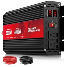 RED - ROARBATT 3000W POWER INVERTER,12V DC AC 110V120V PEAK POWER 6000W