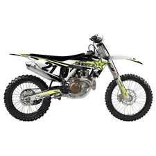 Factory Effex EVO 15 Shroud Graphic Kit - Husqvarna - Black/Yellow 21-01610CL77