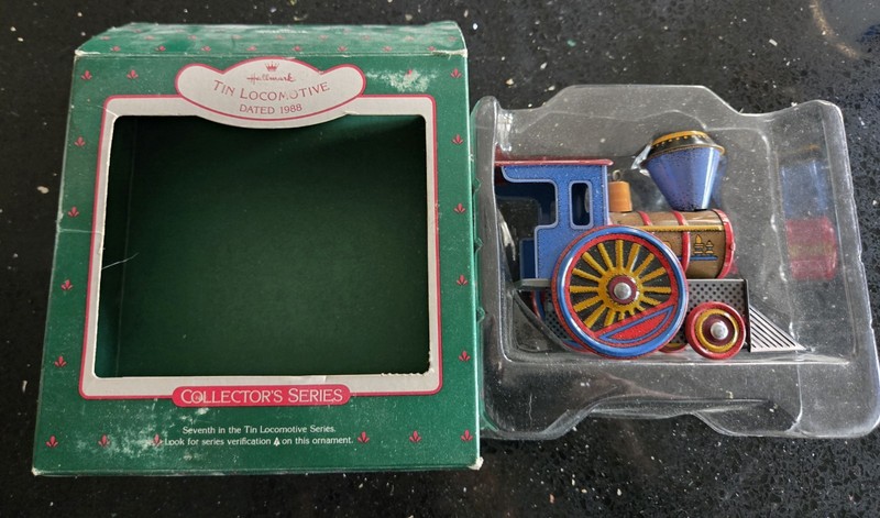 1988 Hallmark Keepsake “Tin Locomotive” Ornament #7 in Series