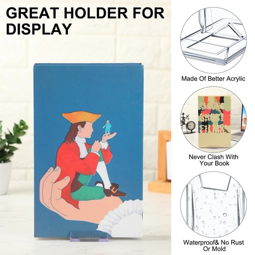 24 Pack Acrylic Book Stand for Display Adjustable Clear Book Display Holder E... - Picture 3 of 8