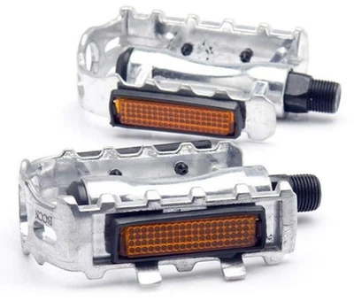 BAYLI Fahrradpedale MTB Aluminium Fahrrad Pedale Universal rutschfest trekking Silber