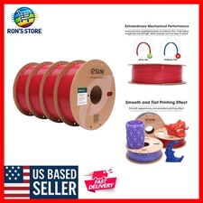 Eco-Friendly PLA Filament 1.75mm, 4 x 1KG Spools, Perfect for All 3D Printers