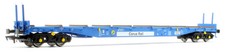 Heljan 5105 IGA Cargowaggon bogie flat in Corus Rail blue 4647