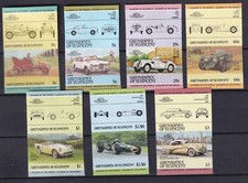 🦬Timbre Saint Vincent-Iles Grenadines -Luxe ** - Lot de 7 Timbres Automobiles🦬