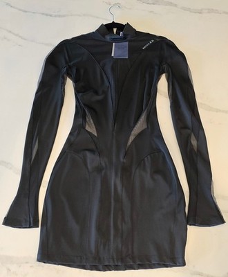 Mugler H&M Black Mesh Mini Dress - US Size S - EUR 38