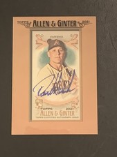 Daulton Varsho 2021 Topps Allen & Ginter Framed Rookie Auto Blue Jays