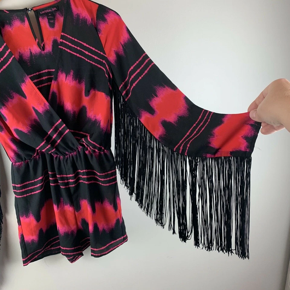 Material Girl 连衫裤短裤套装粉色黑色条纹 Xs 超小号 — 第 4/4 张图片