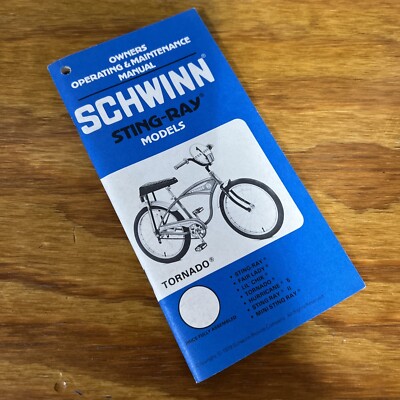 Schwinn Owners Manual Sting-ray Models Tornado Fair Lady Lil Chik 1979