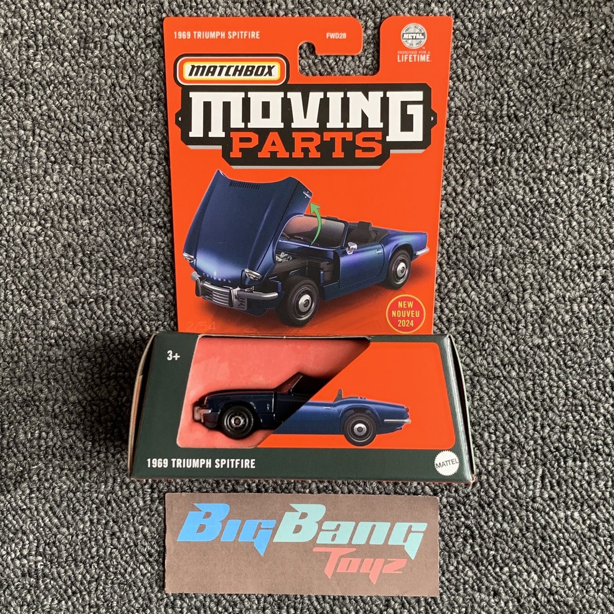 Matchbox 1969 Triumph Spitfire Blue #2 Moving Parts 2024 (In-Stock