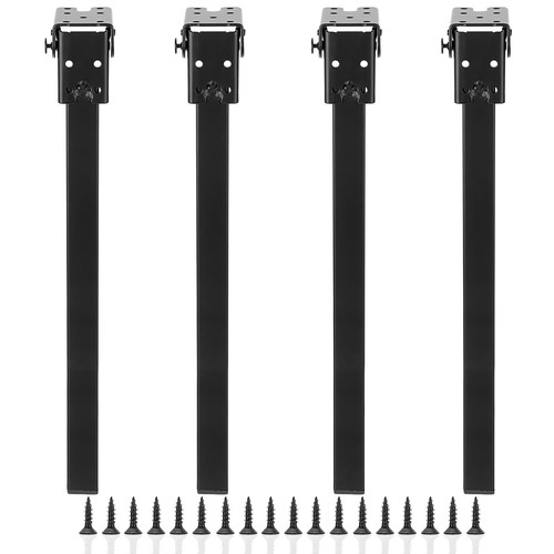2-Pack 16-Inch Folding Metal Table Legs Heavy Duty for Cabinet or Bed