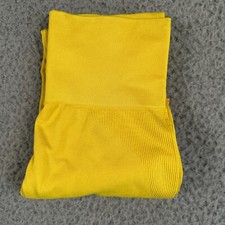 SET Active Sportbody Leggings Womens Small Yellow Ribbed Activewear