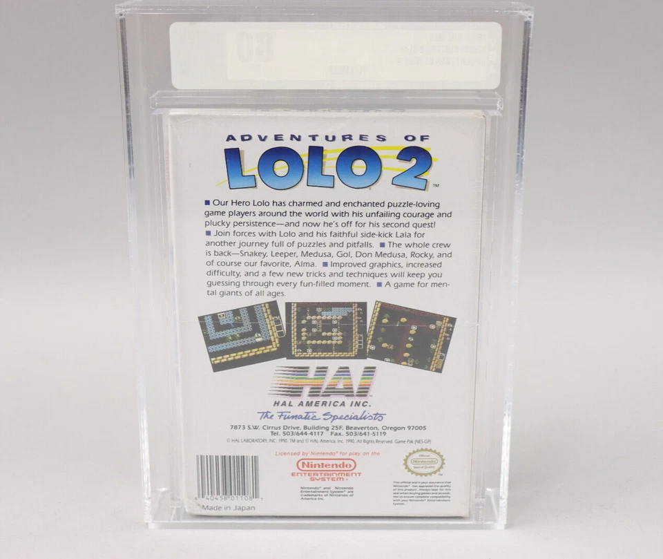 Adventures of Lolo 2 Nintendo NES 1990 Hal New Factory Sealed VGA Graded 80 NM - Image 4 of 4