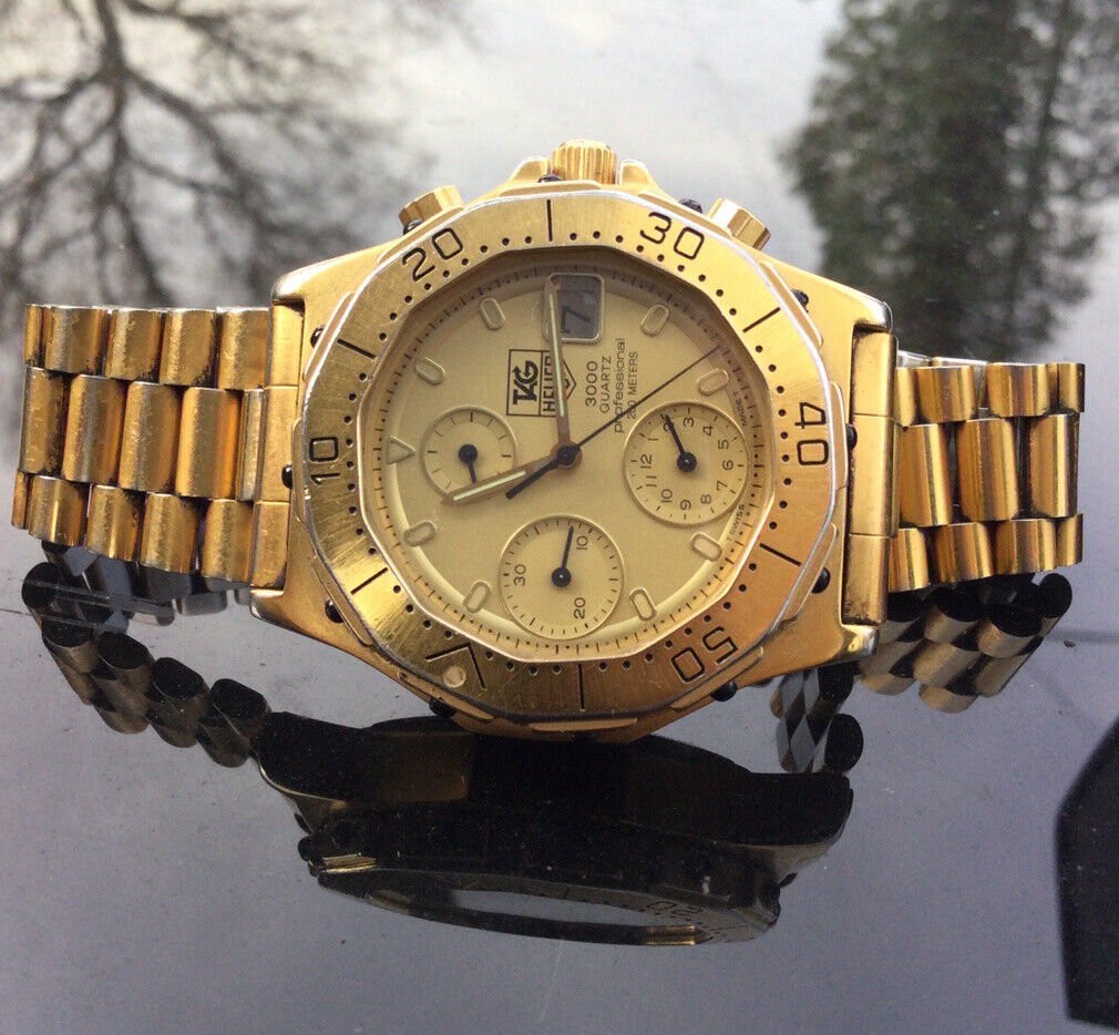 TAG HEUER 3000 GOLD PLATED CHRONOGRAPH 1987 | eBay TAG HEUER 3000 GOLD PLATED CHRONOGRAPH 1987 | eBay