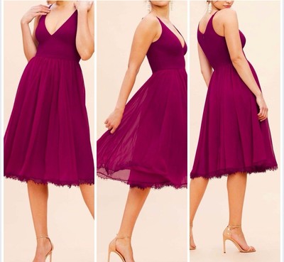 Dress the Population Alicia Dress in Dark Magenta size M