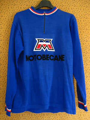 Maillot Cycliste vintage Motobécane Manche longue Cycles Acrylique