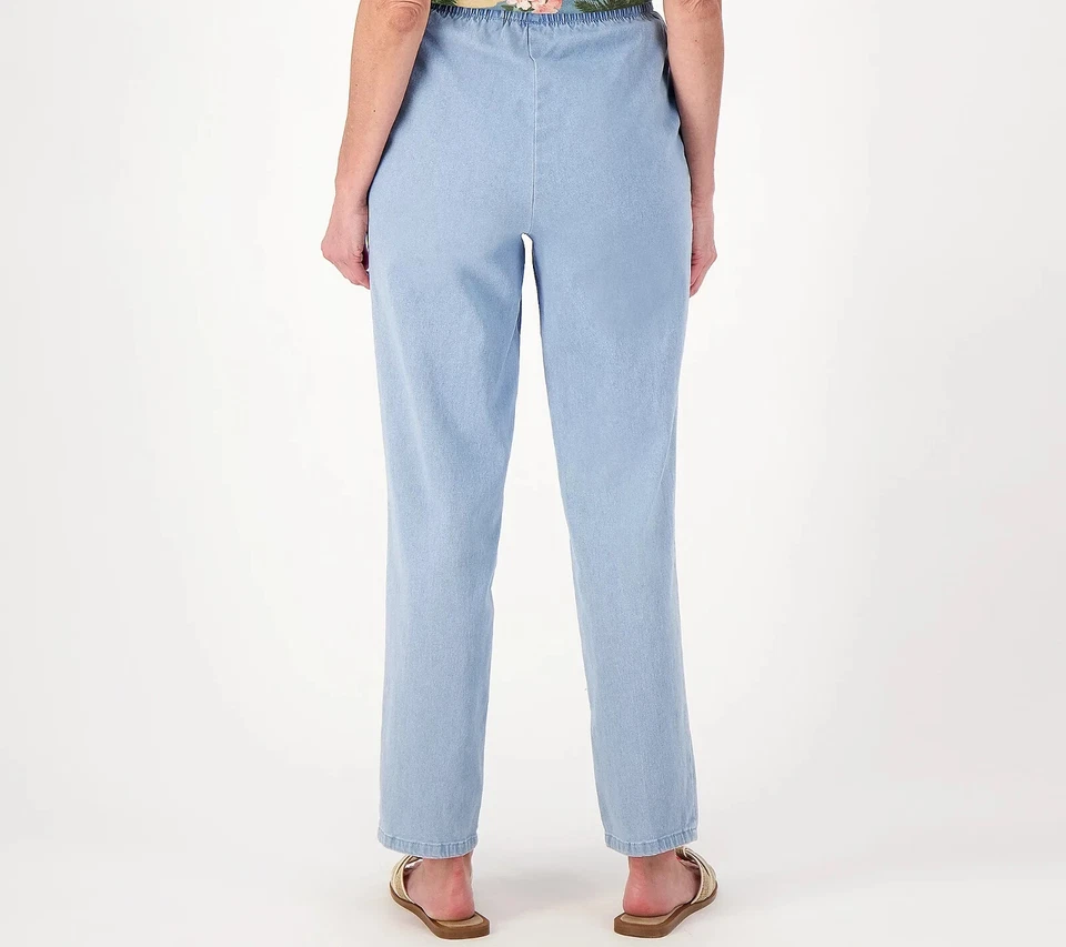 Pantalón Denim & Co Mujer Original Cintura Elastizado Regular Bolsillo Lateral-A600870 Foto 4 de 4