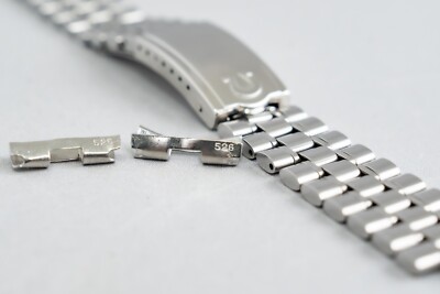 NEAR MINT w/526 End Link* Vintage OMEGA 1118 18mm Stainless Steel