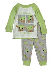 Star Wars Infant Boys Green 2PC Expressions Of The Child Yoda Pajama Set