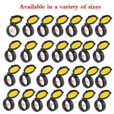 Outdoor Hunting Rifle Scope Cover Flip Up Yellow Cap Open Objective Lens Eye