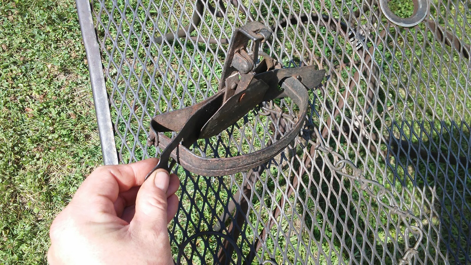 Vintage Oneida Community Animal Leg Trap with teeth eBay