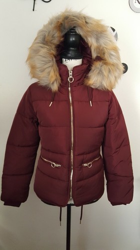 Topshop Jack Faux Fur Trim Puffer 