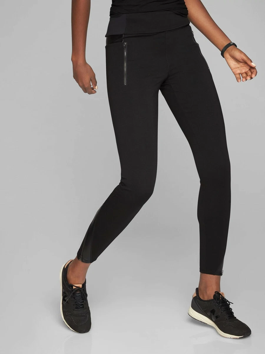 Athleta Black Luxe Legging Tight Commute Work Travel Pant #870816 NWT! XS