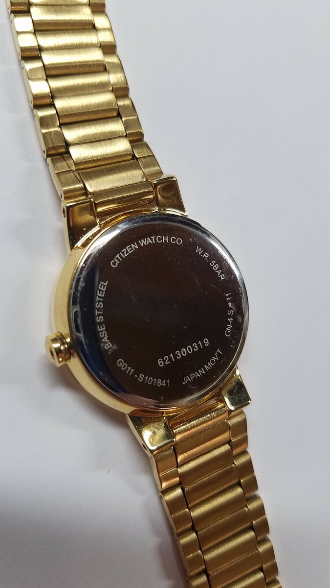 Citizen Women G011-S101841 Quartz Watch Gold Bracelet Band Black